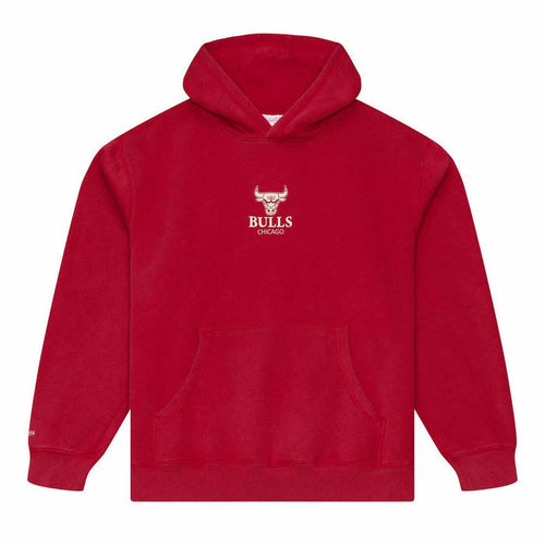 Chicago Bulls Mitchell And Ness Essentials Fleece Red Hooded Sweatshirt