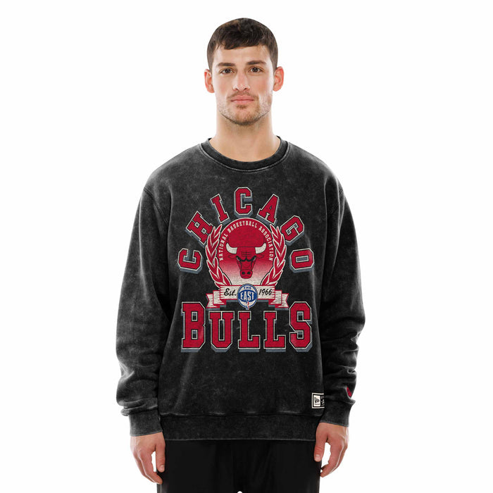Chicago Bulls New Era Throwback ChiBull Crewneck Sweatshirt