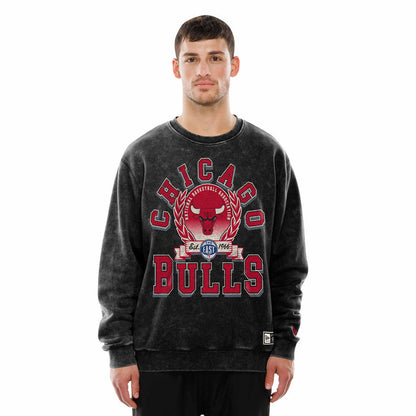 Chicago Bulls New Era Throwback ChiBull Crewneck Sweatshirt