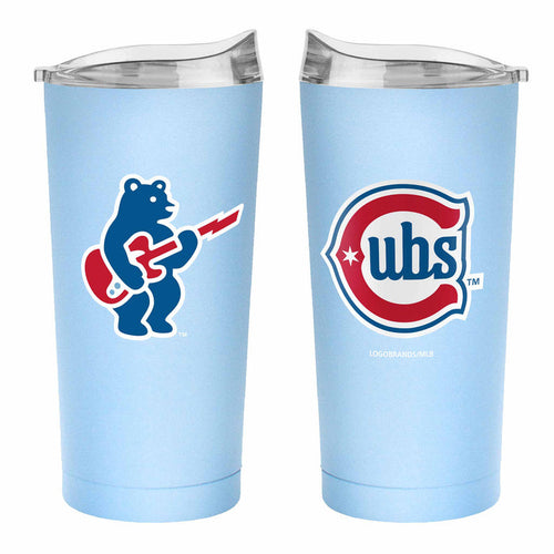 Chicago Cubs 20oz Baby Blue Alt 2 Rock Bear Logo Tumbler