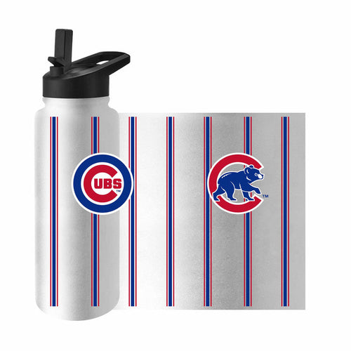 Chicago Cubs 34oz Thin Stripes Quencher Bottle