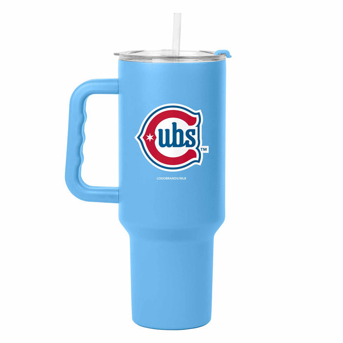 Chicago Cubs 40oz Baby Blue Alt 2 Rock Bear Logo Tumbler