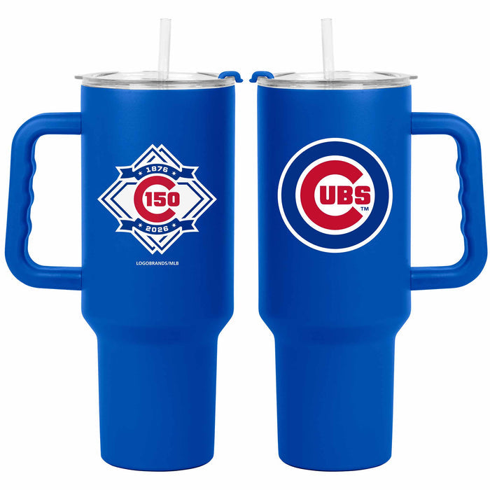 Chicago Cubs 40oz Royal Bullseye 150 Year Logo Tumbler
