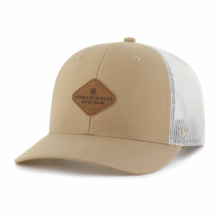 Chicago Cubs 47 Brand Khaki Huskin Trucker Adjustable Cap