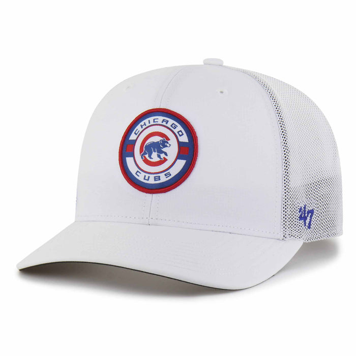 Chicago Cubs 47 Brand White Strand Trucker Adjustable Cap