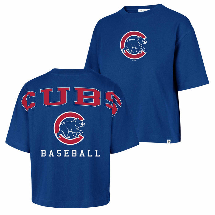 Chicago Cubs 47 Brand Women's Back Out City Short Sleeve T Shirt