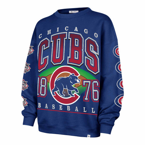 Chicago Cubs 47 Brand Women's Go Big Oversized Crewneck Sweatshirt