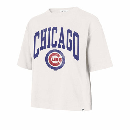 Chicago Cubs 47 Brand Women's Shale City Short Sleeve T Shirt