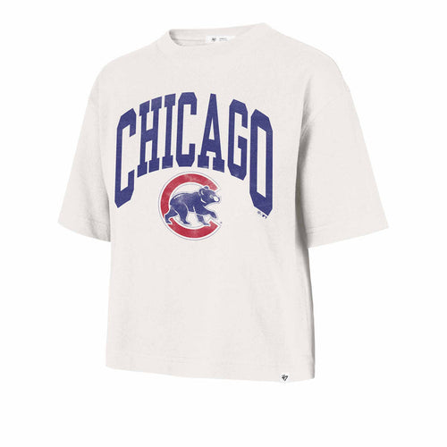 Chicago Cubs 47 Brand Women's Shale Reed City Short Sleeve T Shirt