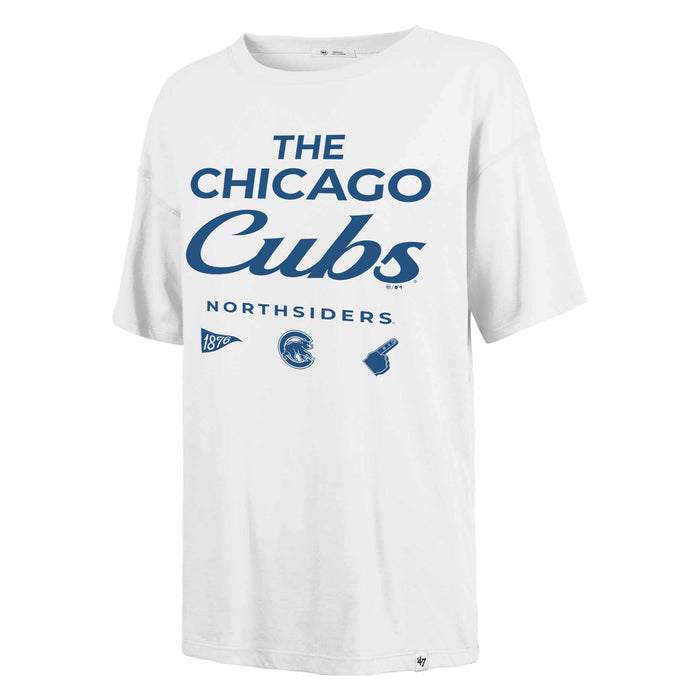 Chicago Cubs 47 Brand Women's Show Off Sadie Short Sleeve T Shirt