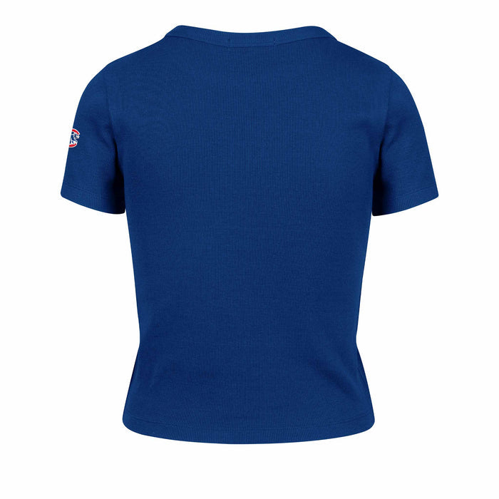 Chicago Cubs 47 Brand Women's With Love Baby Rib Short Sleeve T Shirt