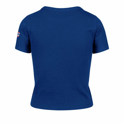 Chicago Cubs 47 Brand Women's With Love Baby Rib Short Sleeve T Shirt