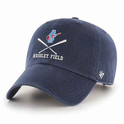 Chicago Cubs 47 Brand Wrigley Field Rock Bear Clean Up Adjustable Cap