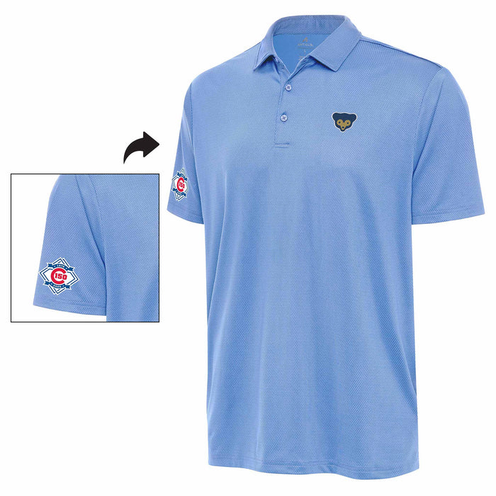 Chicago Cubs Antigua 150 Year Ellipse Columbia Blue Polo