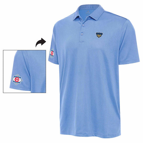 Chicago Cubs Antigua 150 Year Ellipse Columbia Blue Polo