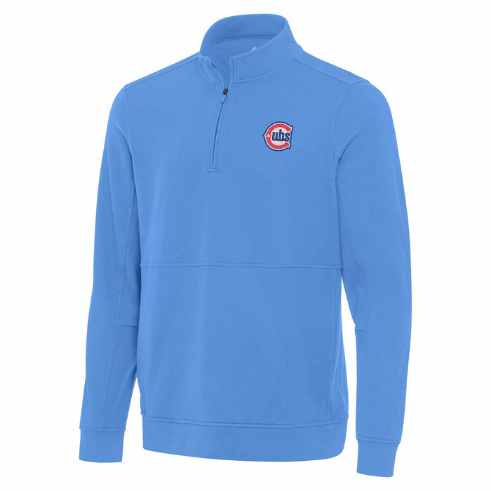 Chicago Cubs Antigua Echelon Alternate Quarter Zip Pullover Sweatshirt