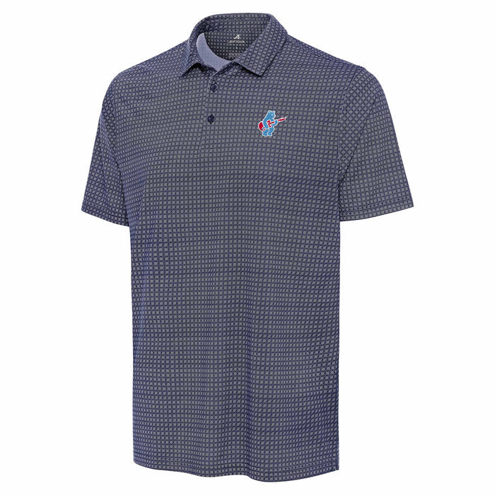 Chicago Cubs Antigua Navy Rock Bear Mosiac Polo