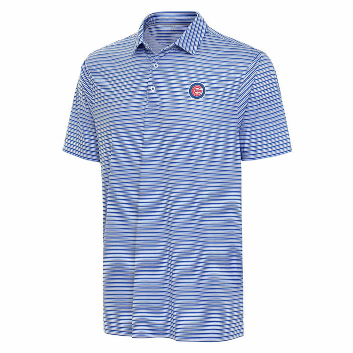 Chicago Cubs Antigua Streamline Bullseye Dark Royal Polo Tee Shirt