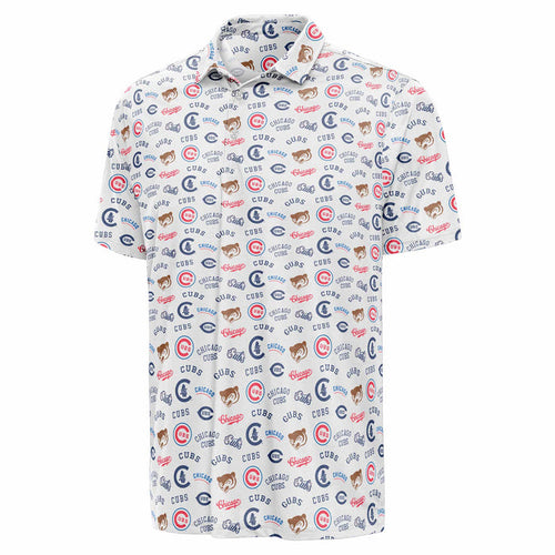Chicago Cubs Antigua White Cooperstown Polo