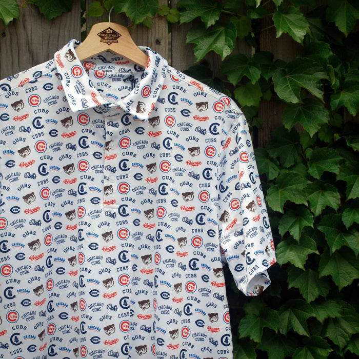 Chicago Cubs Antigua White Cooperstown Polo