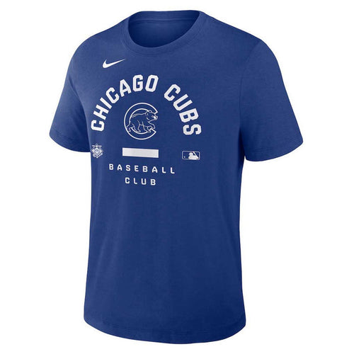 Chicago Cubs Nike Authentic On Field Early Work Walking Bear Royal Blue Arch Short Sleeve T Shirt