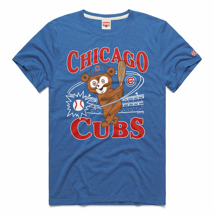 Chicago Cubs Homage Royal Mascot Swinging T Shirt
