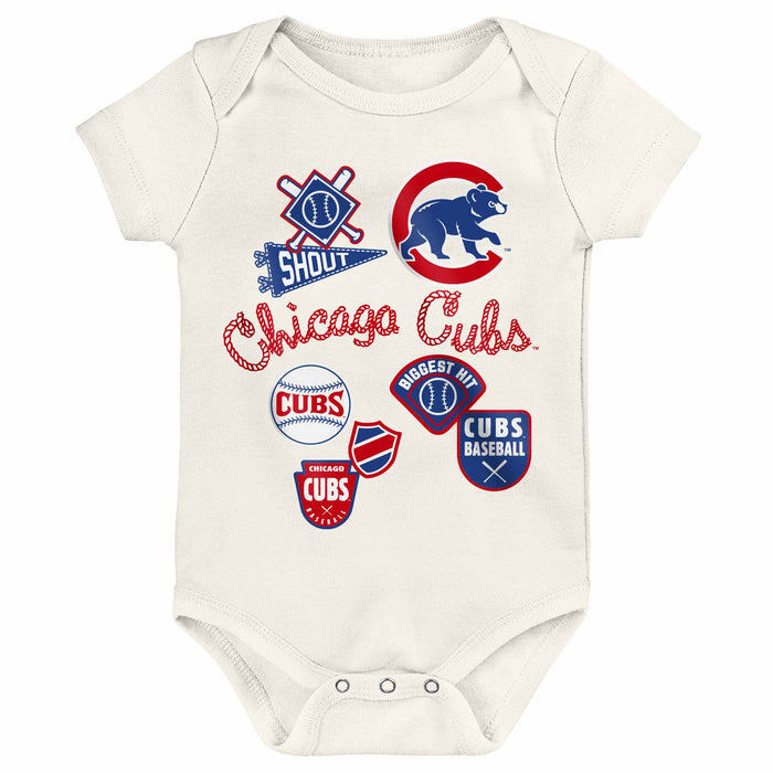 Chicago Cubs Infant 3 Pack Creeper Set
