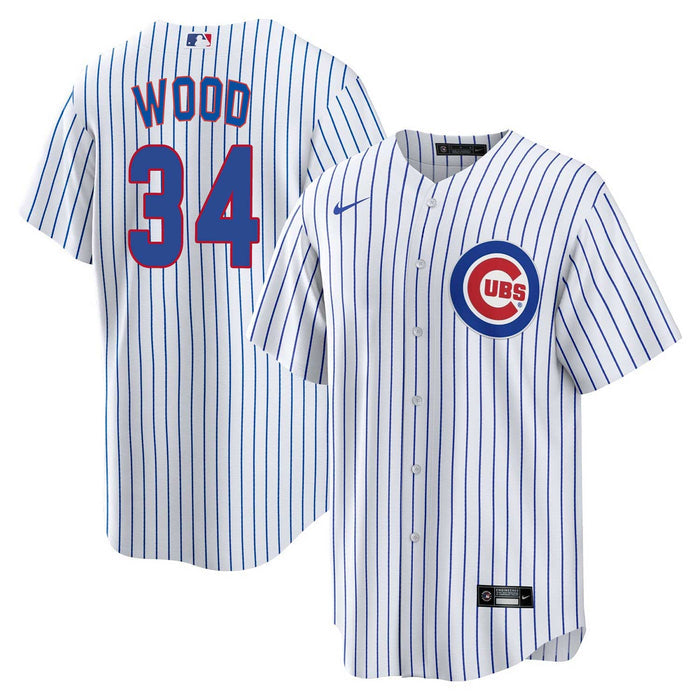 Chicago Cubs Kerry Wood Youth Nike Home Baseline Jersey With Authentic Lettering