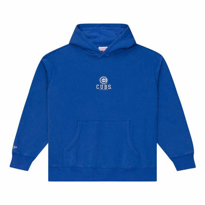Chicago Cubs Mitchell And Ness Essentials Fleece Royal Blue Hooded Sweatshirt