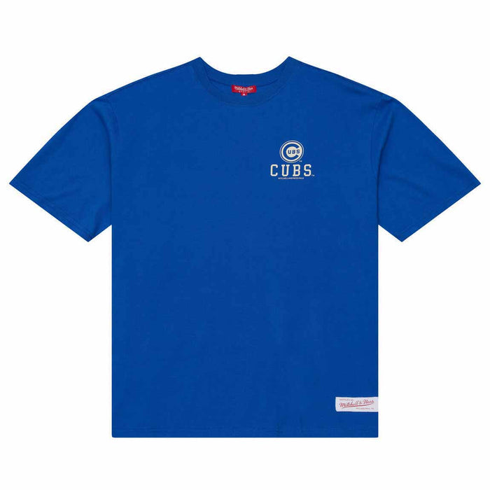 Chicago Cubs Mitchell And Ness Women's Essentials Short Sleeve Tee Shirt