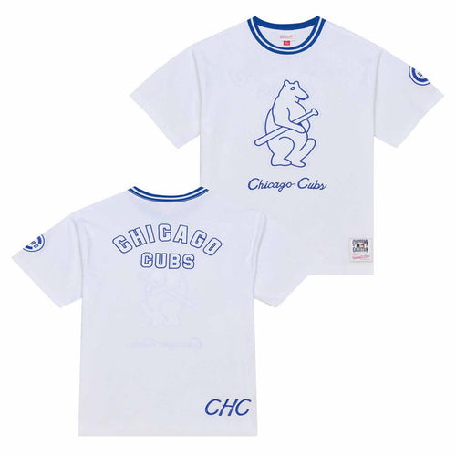 Chicago Cubs Mitchell & Ness Arctic White Short Sleeve T Shirt