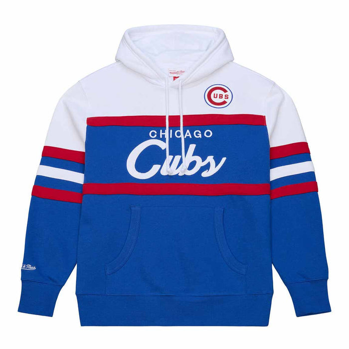 Chicago Cubs Mitchell & Ness Team Color Head Coach Hooded Sweatshirt