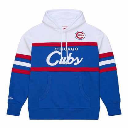 Chicago Cubs Mitchell & Ness Team Color Head Coach Hooded Sweatshirt