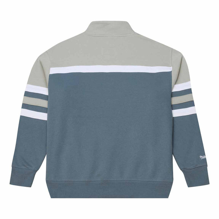 Chicago Cubs Mitchell & Ness Thunderstorm Head Coach Quarter Zip Sweatshirt