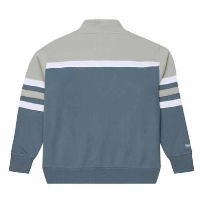 Chicago Cubs Mitchell & Ness Thunderstorm Head Coach Quarter Zip Sweatshirt