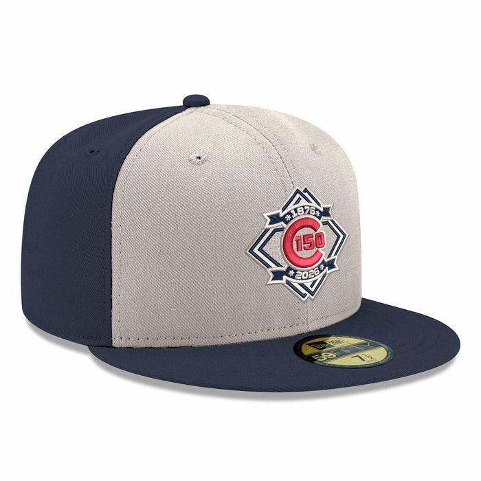 Chicago Cubs New Era 150 Year Navy Chrome 59FIFTY Fitted Cap