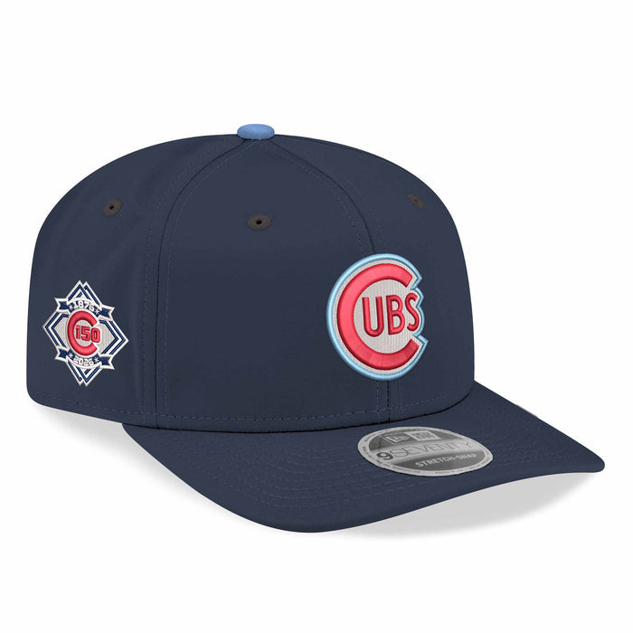 Chicago Cubs New Era 1941 150 Year 9SEVENTY Stretch Snap Navy Adjustable Cap