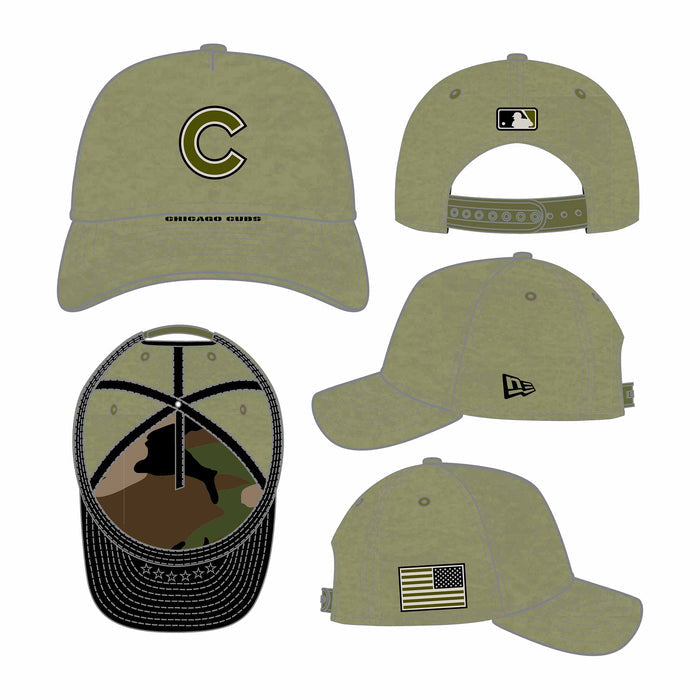 Chicago Cubs New Era 2026 Armed Forces Day 9FORTY Adjustable Cap