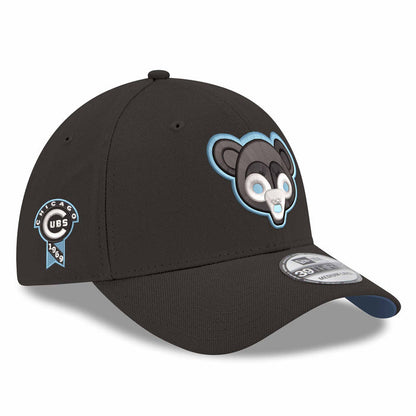 Chicago Cubs New Era Black 1969 39THIRTY Stretch Fit Cap