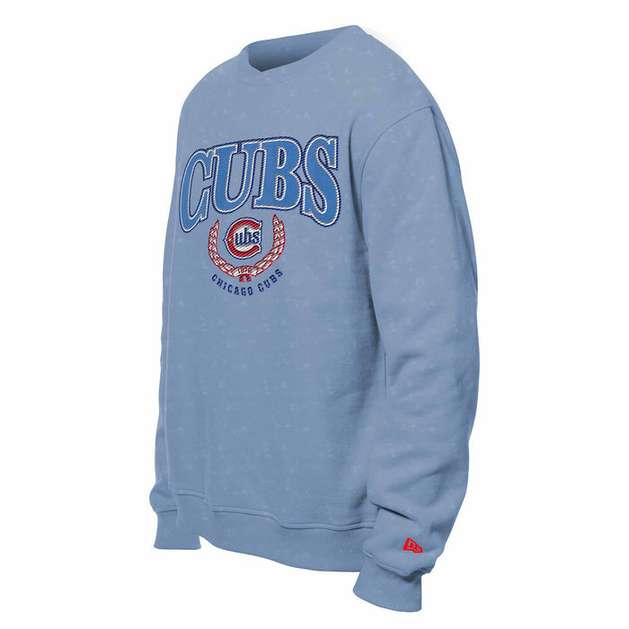 Chicago Cubs New Era Blues Alternate Crest Crewneck Sweatshirt