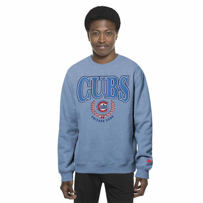 Chicago Cubs New Era Blues Alternate Crest Crewneck Sweatshirt