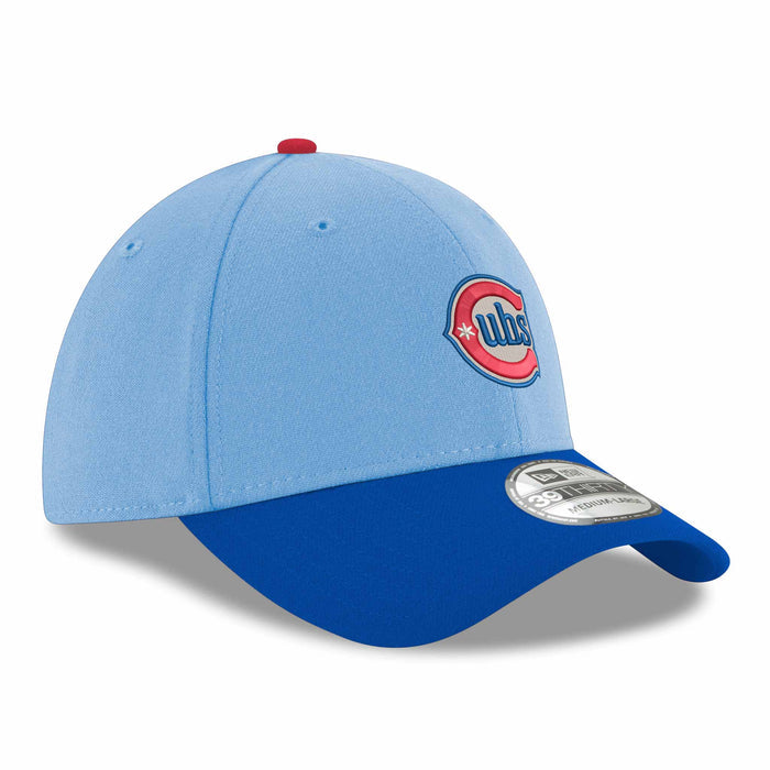 Chicago Cubs New Era Blues Alternate Sky Royal 39THIRTY Stretch Fitted Cap