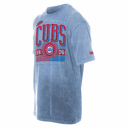 Chicago Cubs New Era Blues Alternate Throwback Oversized Short Sleeve T Shirt