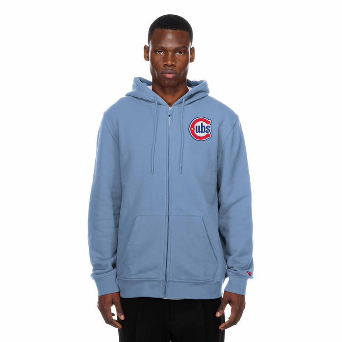 Chicago Cubs New Era Blues Alternate Two Sided Full Zip Hooded Sweatshirt