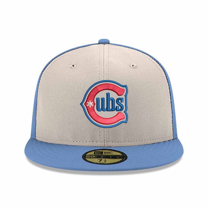 Chicago Cubs New Era Chrome Sky Alternate Two 150 Year Anniversary 59FIFTY Fitted Cap