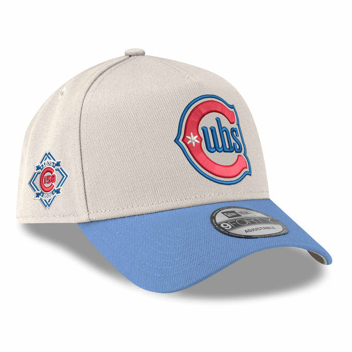 Chicago Cubs New Era Chrome Sky Alternate Two 150 Year Anniversary 9FORTY A Frame Adjustable Cap