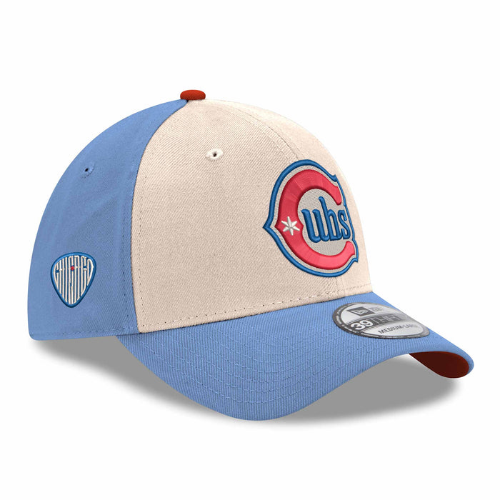 Chicago Cubs New Era Chrome Sky Alternate Two 39THIRTY Stretch Fit Cap