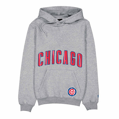 Chicago Cubs New Era Grey Two Hit Game Day Hooded Sweatshirt