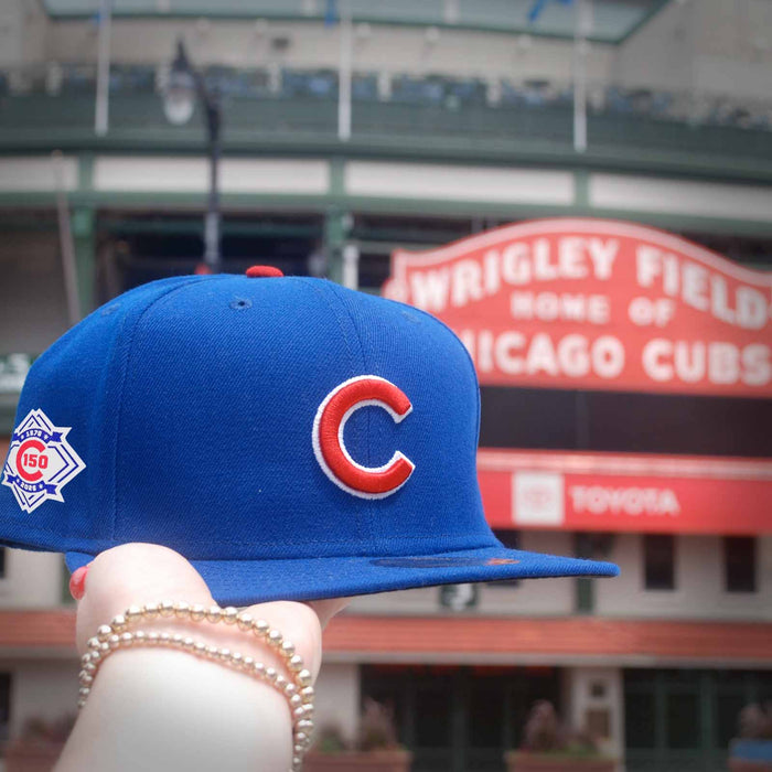 Chicago Cubs New Era Home 150 Year Patch Authentic 59FIFTY Fitted Game Cap