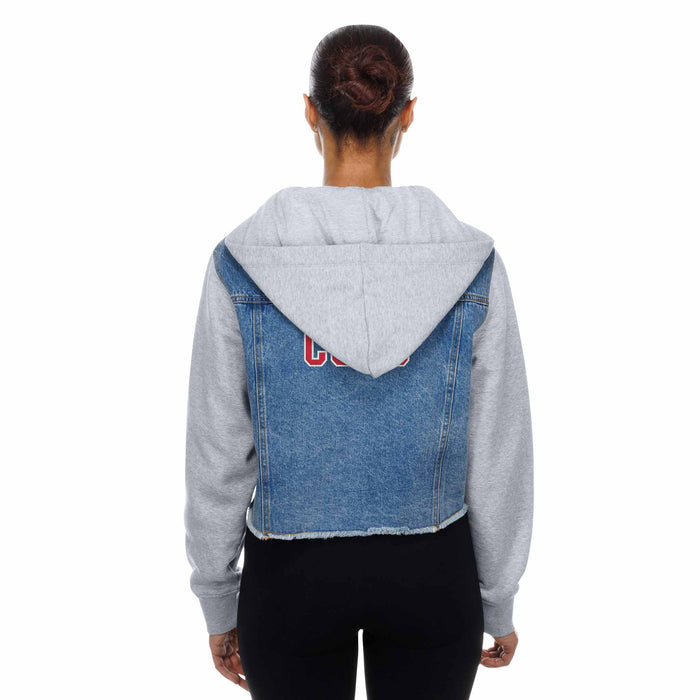 Chicago Cubs New Era Hooded Jean Jacket